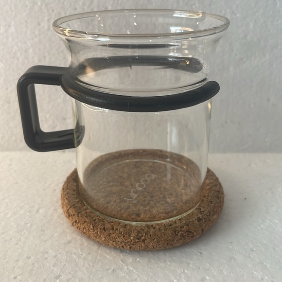 Vintage Bodum coffee glasses cork coasters bistro sugar creamer spoons Jorgensen - Picture 9 of 16